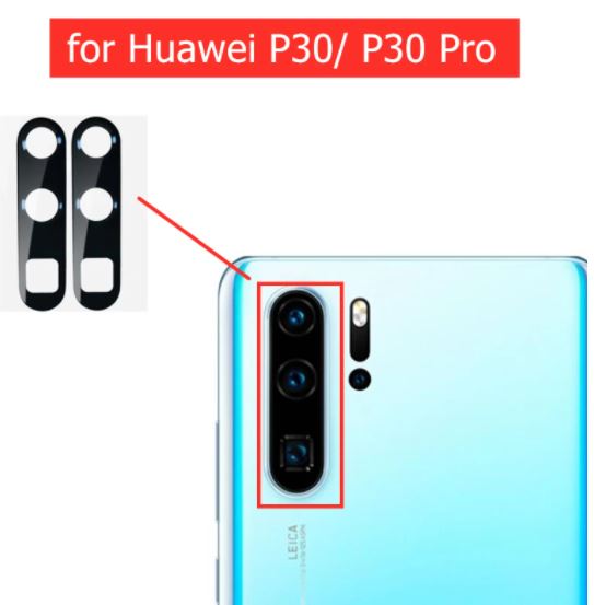 2pcs for Huawei P30 Pro Back Camera Glass Lens Rear Camera Glass with Glue for Huawei P30 Pro Replacement Repair Spare Part