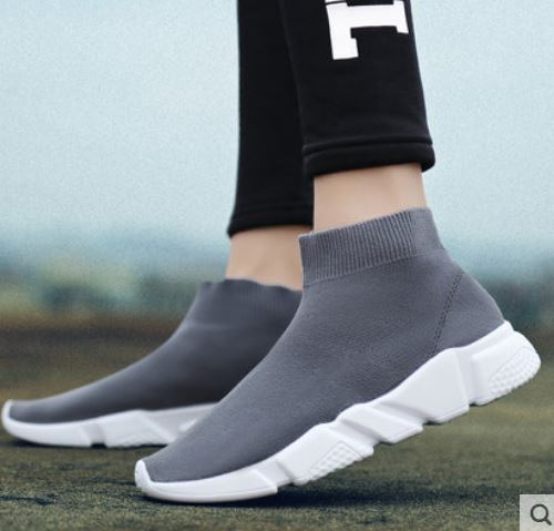 High top pedal socks shoes all-match summer canvas shoes stretch cloth sports casual men's shoes spirit guy tide shoes