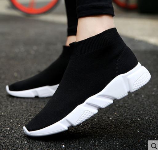 High top pedal socks shoes all-match summer canvas shoes stretch cloth sports casual men's shoes spirit guy tide shoes