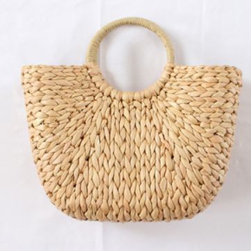 Straw bag new product portable female bag ins the same beach woven bag Japanese and Korean Sen style art fashion simple trend