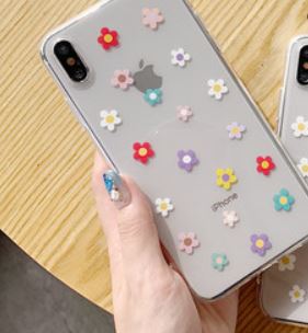 ins small fresh flowers for iPhone12/11promax mobile phone case Apple 7/8plus soft shell mini