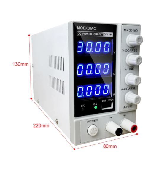 Mini 3010D Power Supply 4-digit digital display USB charging DC power supply 30V10A Adjustable Laboratory Switching power supply