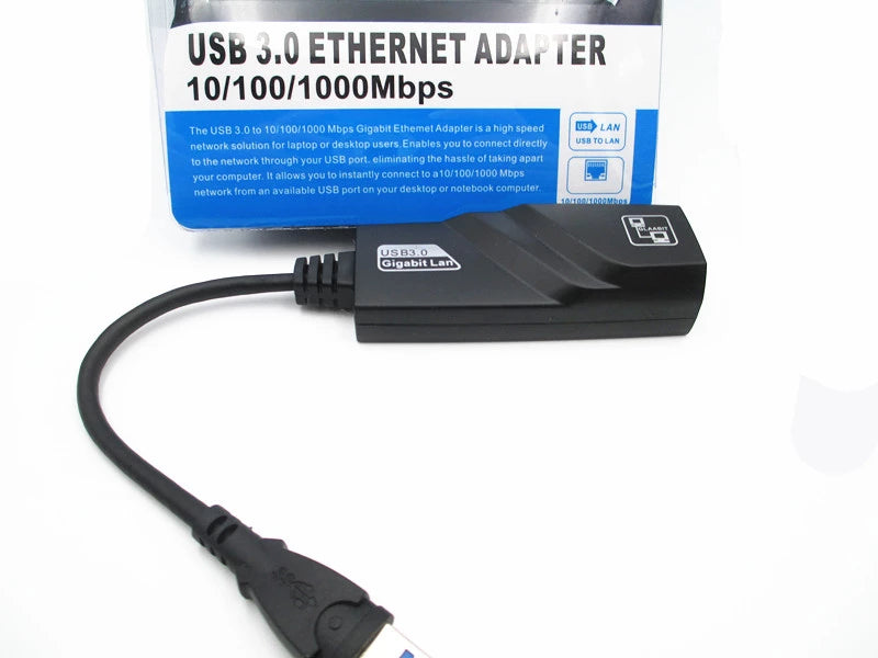 USB 3.0 to 10/100/1000 Gigabit RJ45 Ethernet LAN Network Adapter 1000Mbps