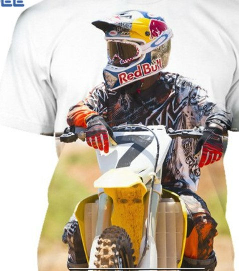 SONSPE 2020 Men's T-Shirt Summer 3D Printed Motocross Racing T-Shirt Ladies Casual Fashion Short Sleeve Sports Car T-Shirt Top