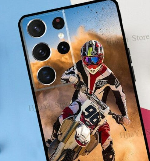 Moto Cross Motorcycle Sports Case For Samsung Galaxy S21 Ultra S9 S10 S22 Plus Note 10 Note 20 Ultra S20 FE Phone Shell