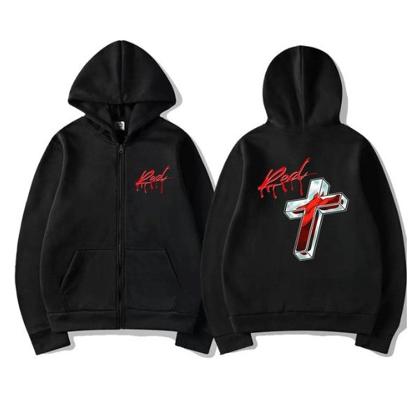 Whole Lotta Red Playboi Carti Zipper Hoodie Men Women Hip Hop Streetwear Graphic Zip Jacket Sweatshirt Unisex Long Sleeve Coat
