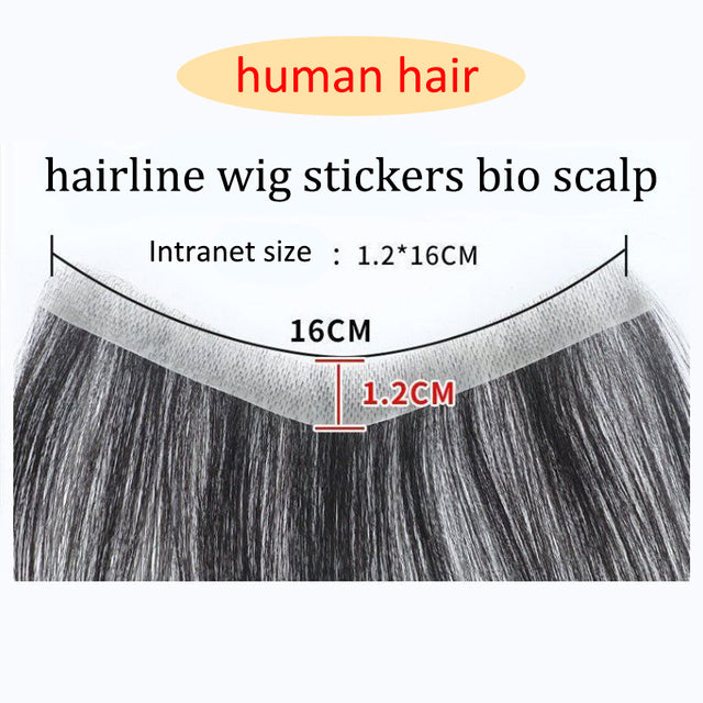 XUANGUANG Synthetic Short Straight Hair Synthetic Mens Front Hairline Wig Tape Fixation Front Hairline for Men 100% Natural Hair