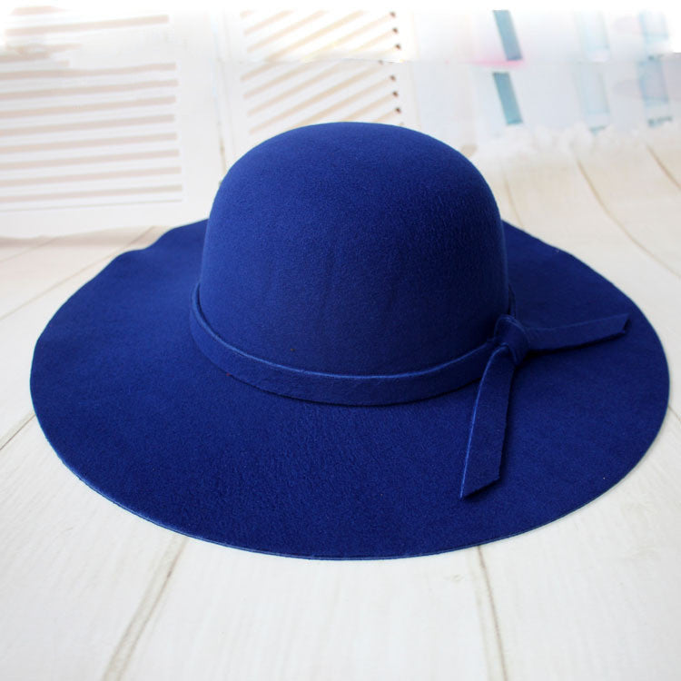 Dome Wavy Side Big Brim Top Hat Sun Visor Hat Women