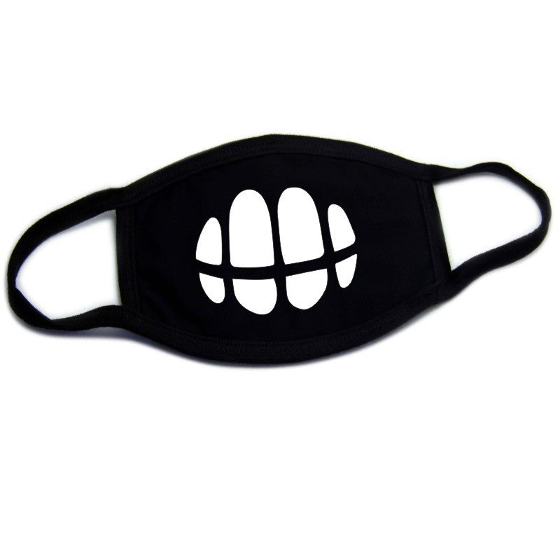 Funny Expressions Creative Teeth Warmth Cotton Dustproof Mask