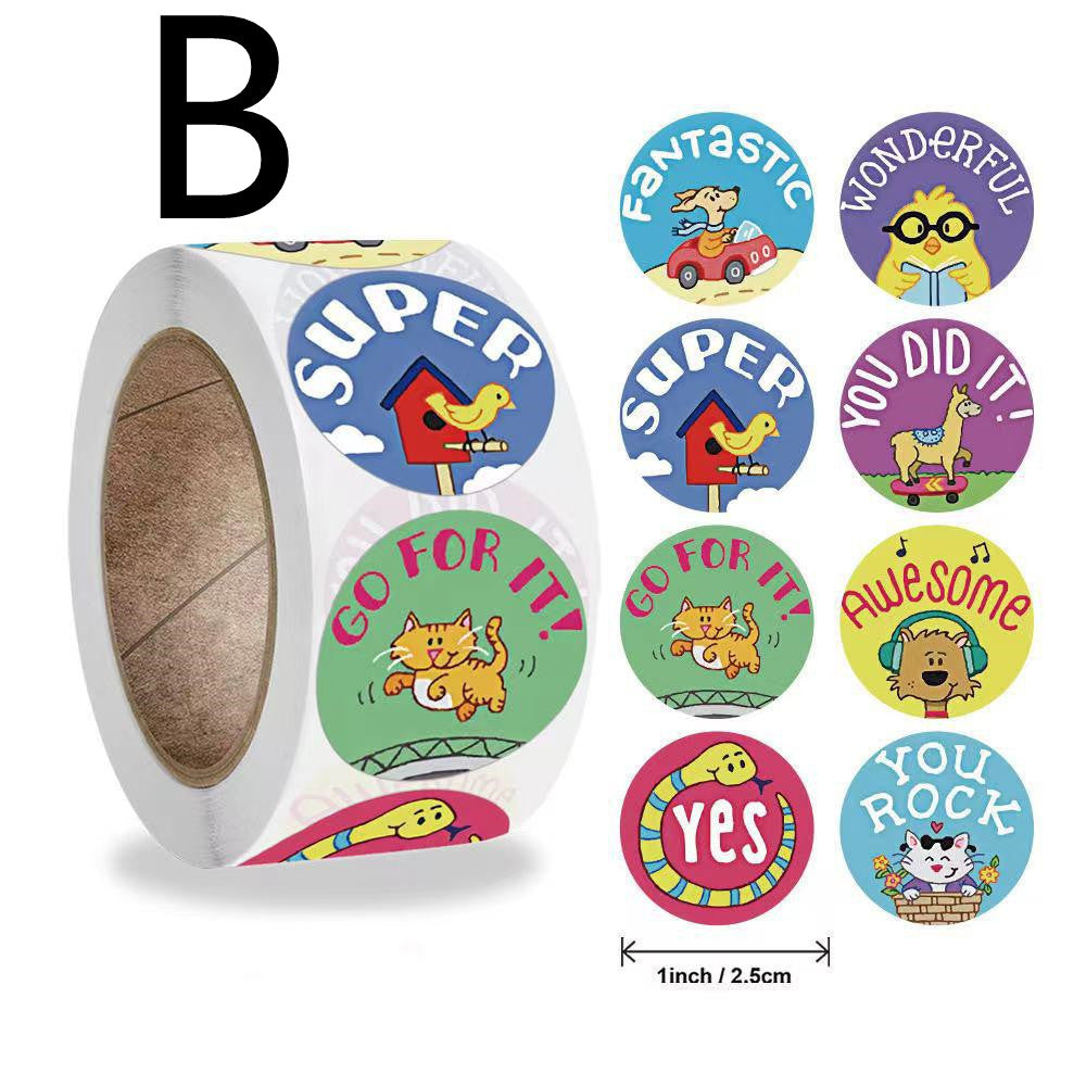 Children's Cartoon Animal Pattern Sticker Gift Box Packaging Decoration