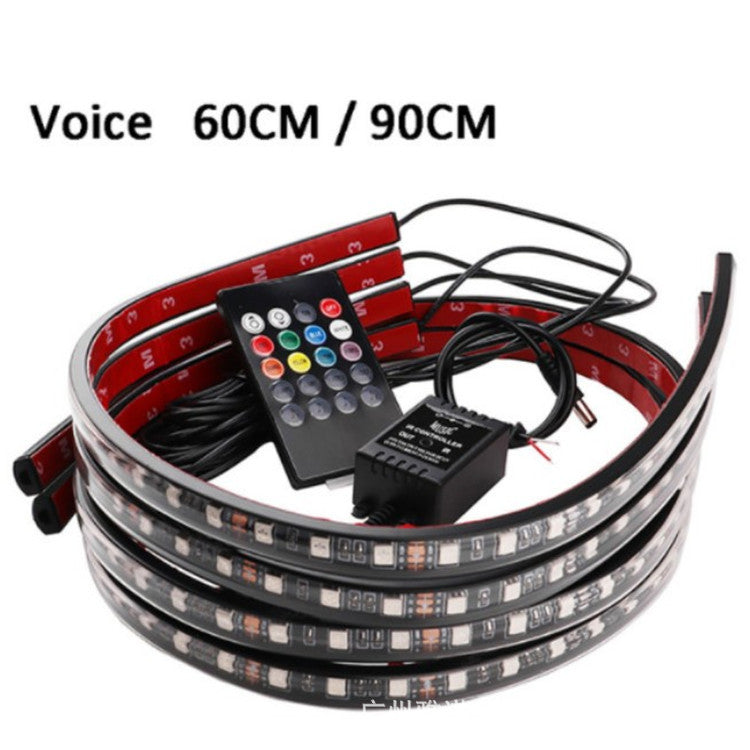 Car Underglow Light LED Underbody Light Flexible Strip Remote APP Control Car Led Neon Light RGB Decorative Atmosphere Lamp