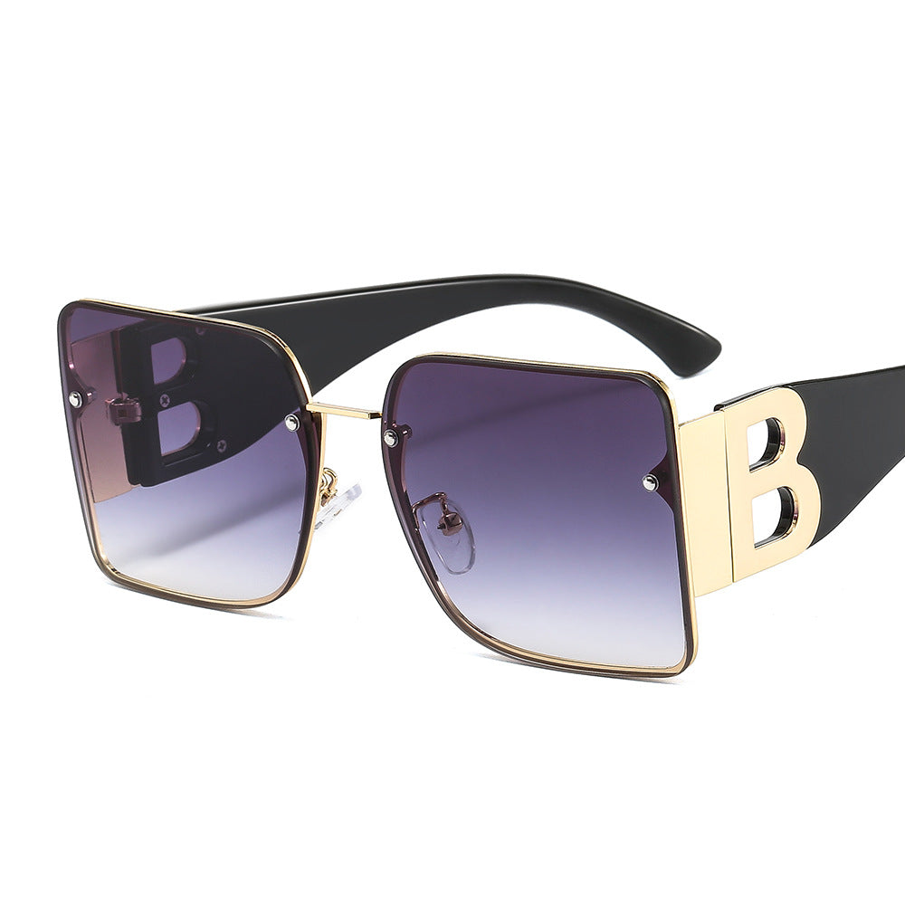 Large-frame European And American New B-shaped Decorative Sunglasses
