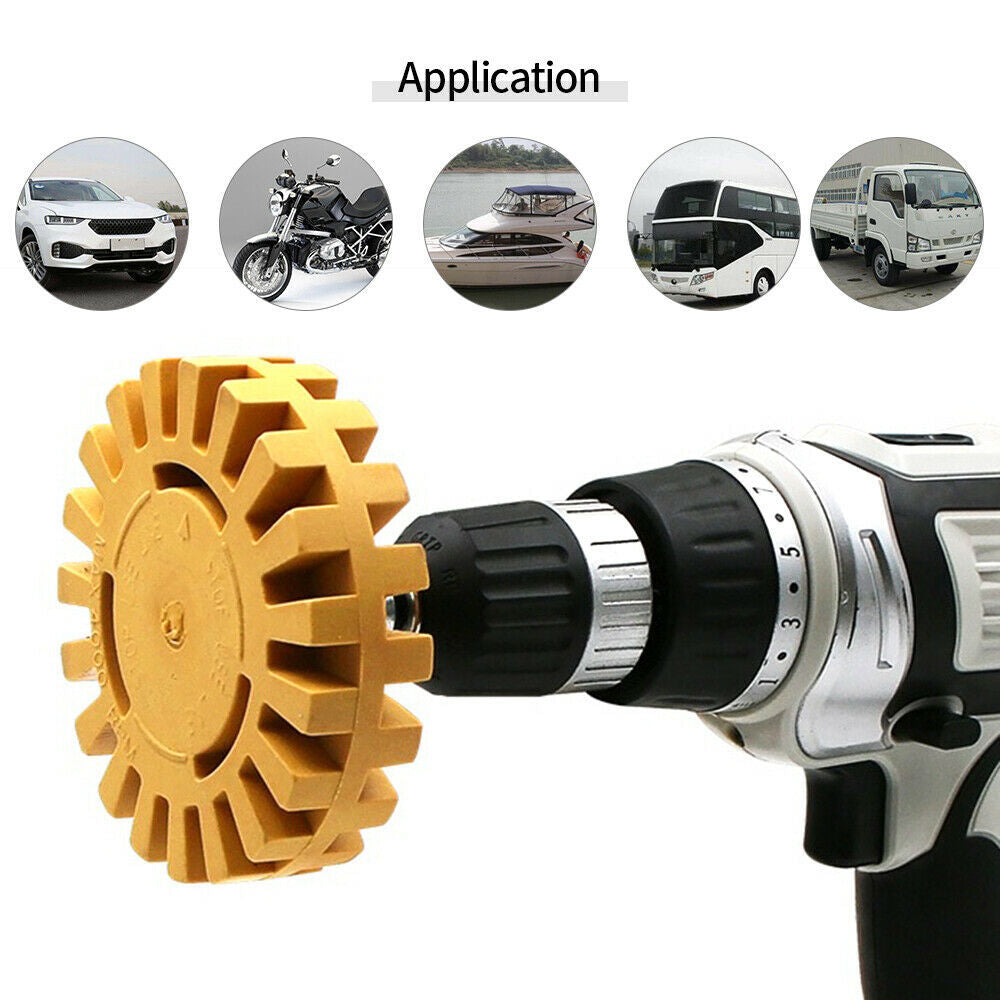 4 Inch Belt Pulley Removal Plastic Plate Electric Drill Glue Remover Polishing Wheel Pneumatic Glue Removal Paint Removal Rubber Wheel Belt Pulley Pneumatic Plastic Plate