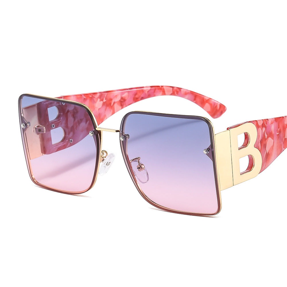 Large-frame European And American New B-shaped Decorative Sunglasses