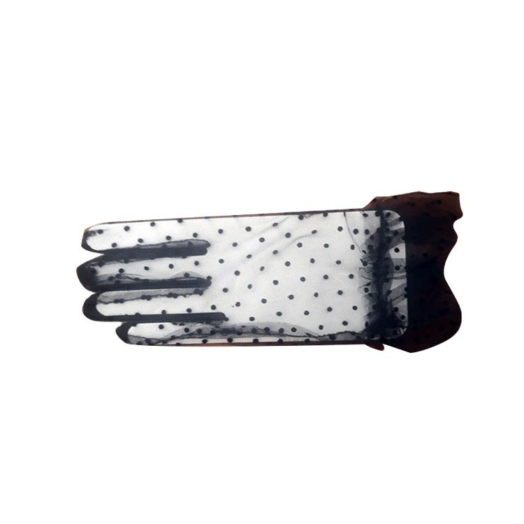 Lace Sunscreen Spots Cycling Dress Short Thin Mesh Lace Wedding Gloves