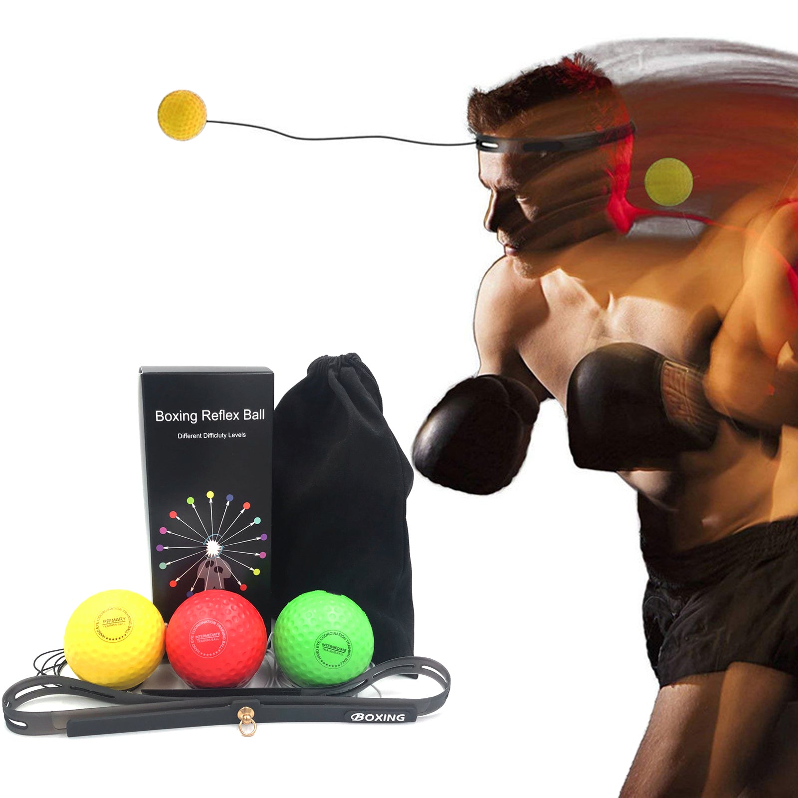 New Head-mounted Boxing Reaction Training Ball Speed Ball Fitness Ball