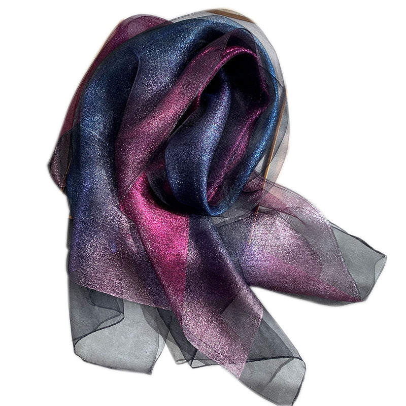 Women's Silk Gradient Warm Versatile Scarf