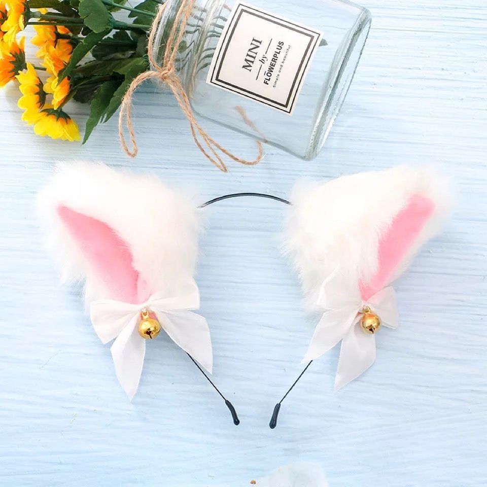 Cute Sweet Beauty Friends Cat Ears Cos Plush Hair Accessories Headband Net Celebrity Live Photo Props