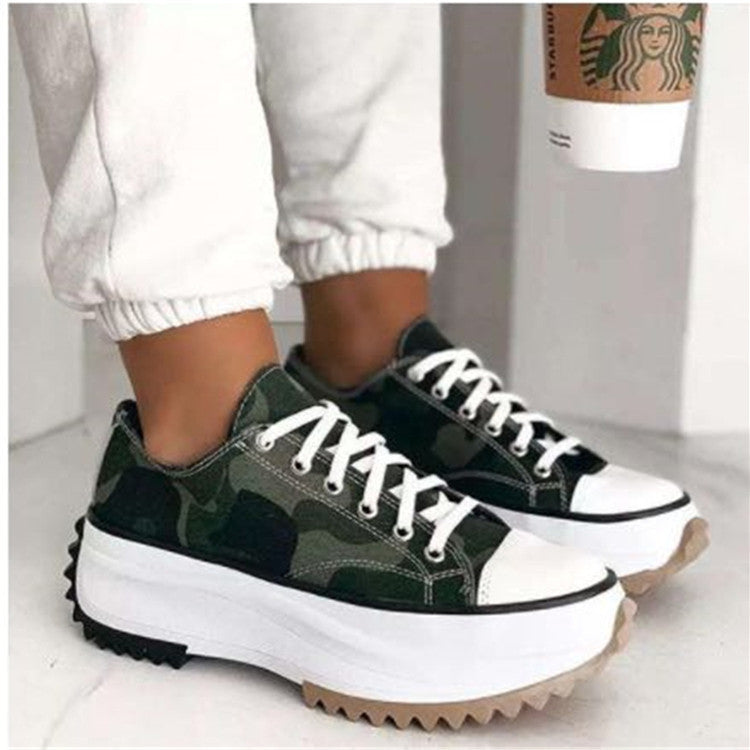 Fashion Women's Low-top Platform Canvas Shoes