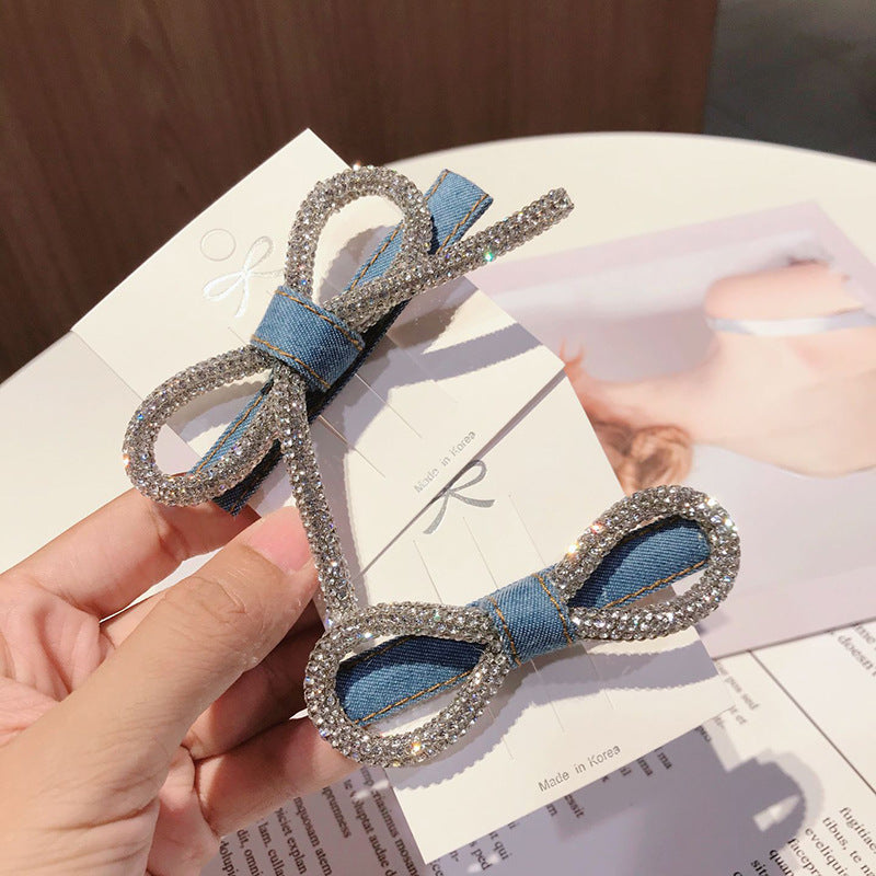 Fashion Hairpin Girl Denim Side Clip Bangs