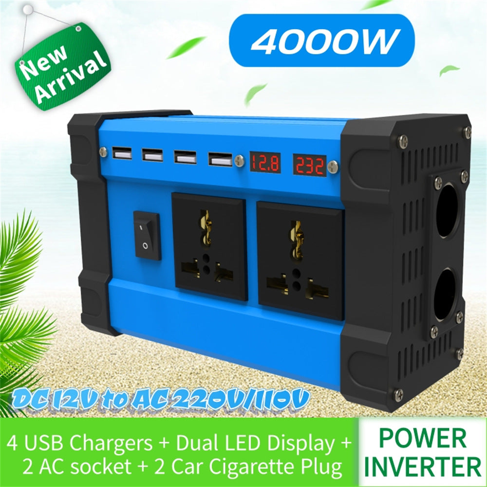 Converter 12V To 220V110V Smart LCD Dual Display