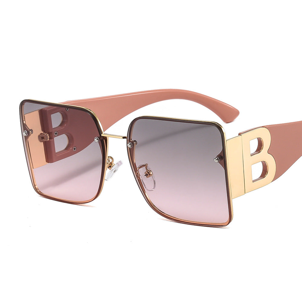 Large-frame European And American New B-shaped Decorative Sunglasses