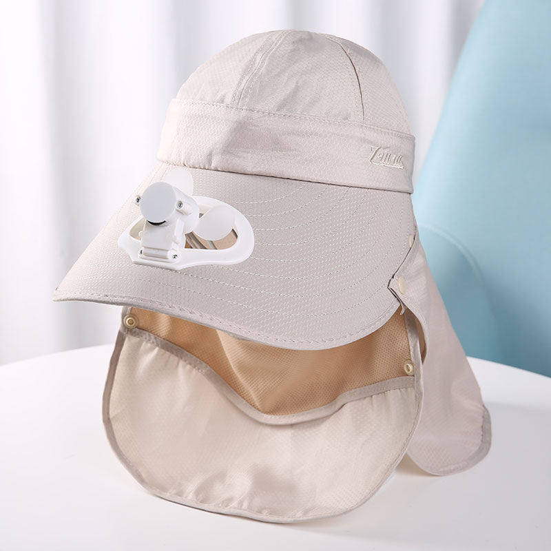 Women's Sun Hat UV Protection With Fan