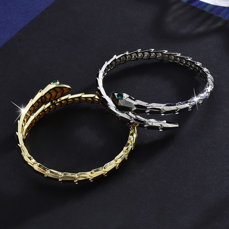 Golden Scale Spirit Snake Spring Bracelet Female