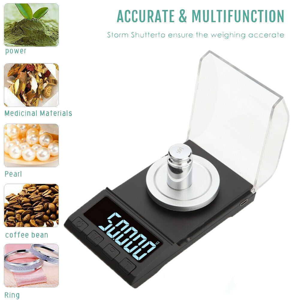 Stainless Steel High Precision USB Electronic Jewelry Scale