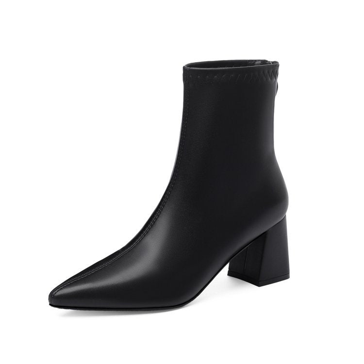 Short Mid-heel Martin Boots British Style