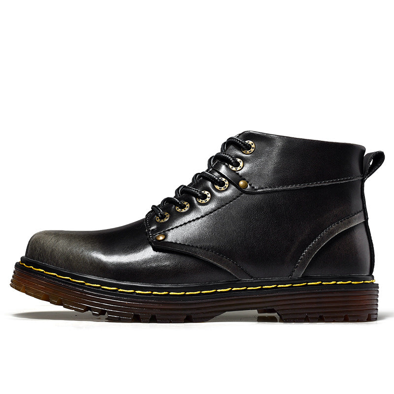 Martin Boots Men's Middle Cut British Style Shoes All-match Tooling Boots