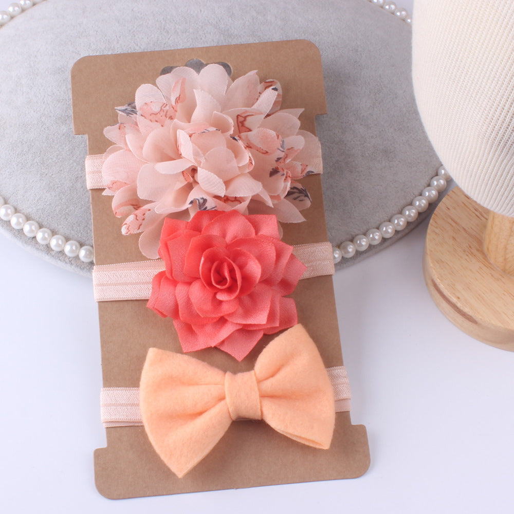 Three-piece Floral Simple Baby Stretch Hairband