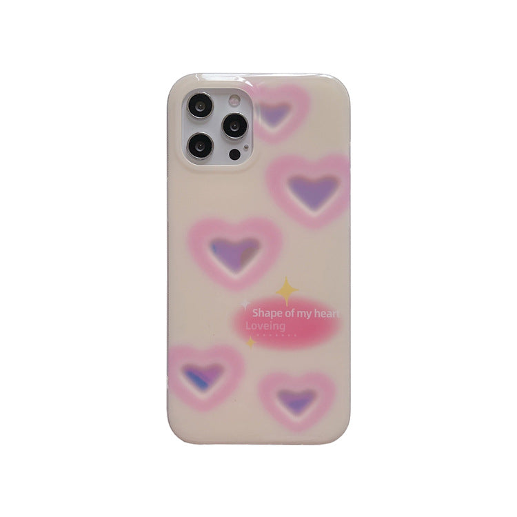 Laser Purple Love Mobile Phone All-inclusive Soft Case