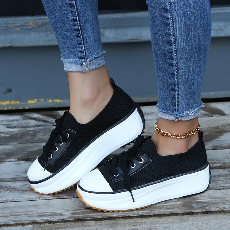 Fashion Women's Low-top Platform Canvas Shoes