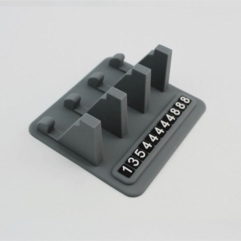 Silicone Dual-use Temporary Parking Number Plate Anti-skid Pad Bracket