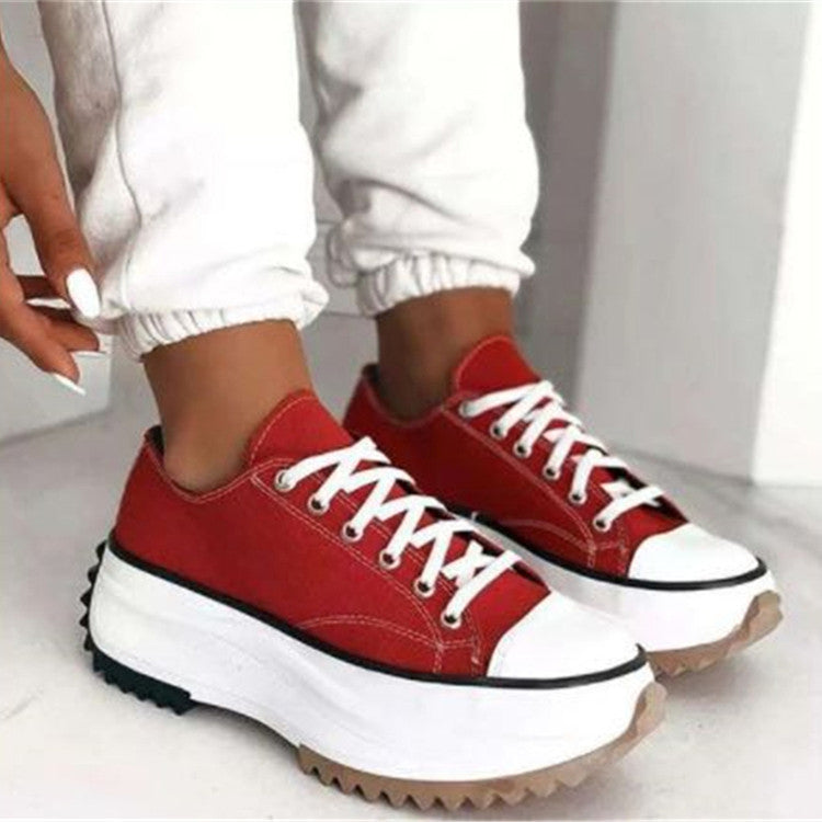 Fashion Women's Low-top Platform Canvas Shoes