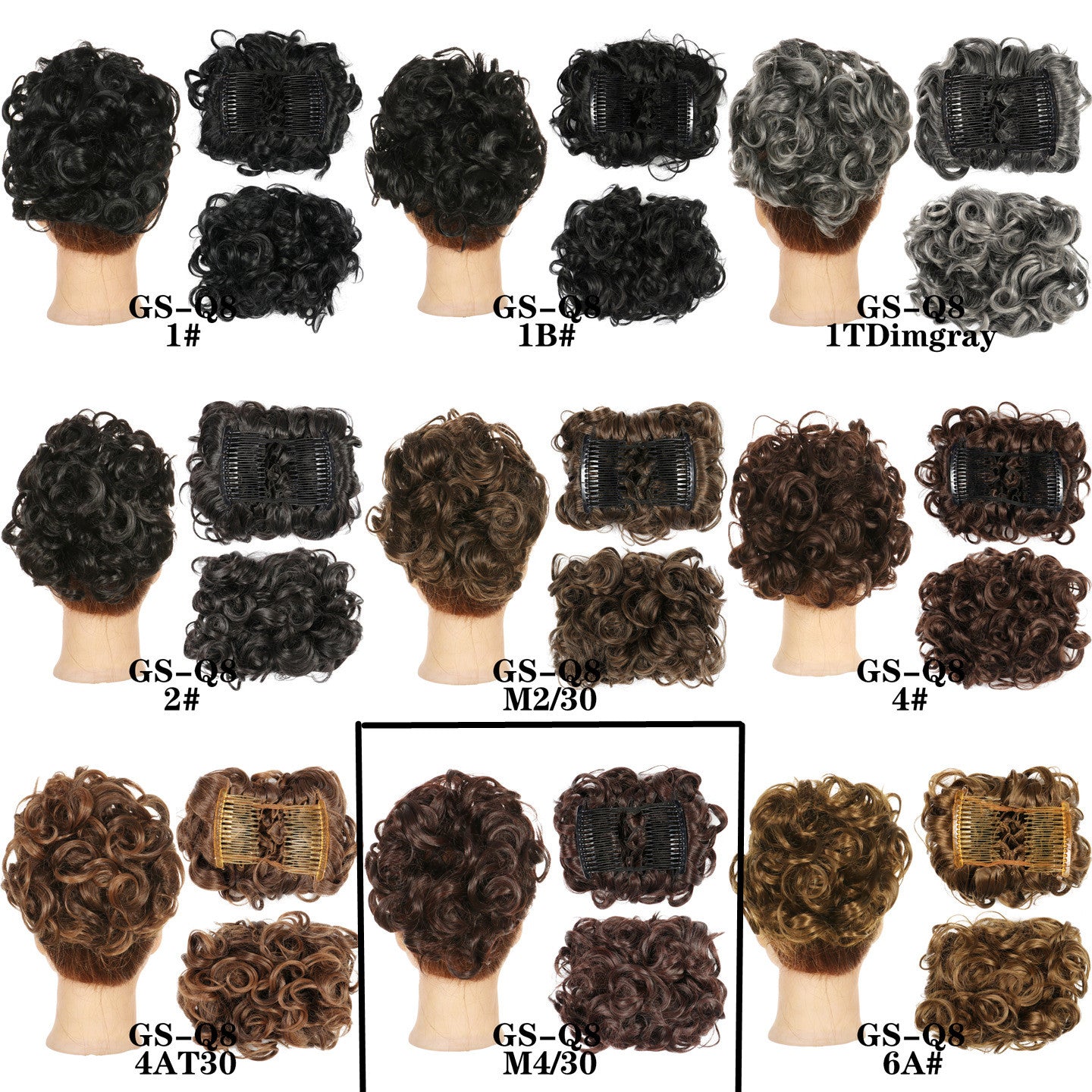 Curly Hair Bun Ponytail Chemical Fiber Hair Accessories