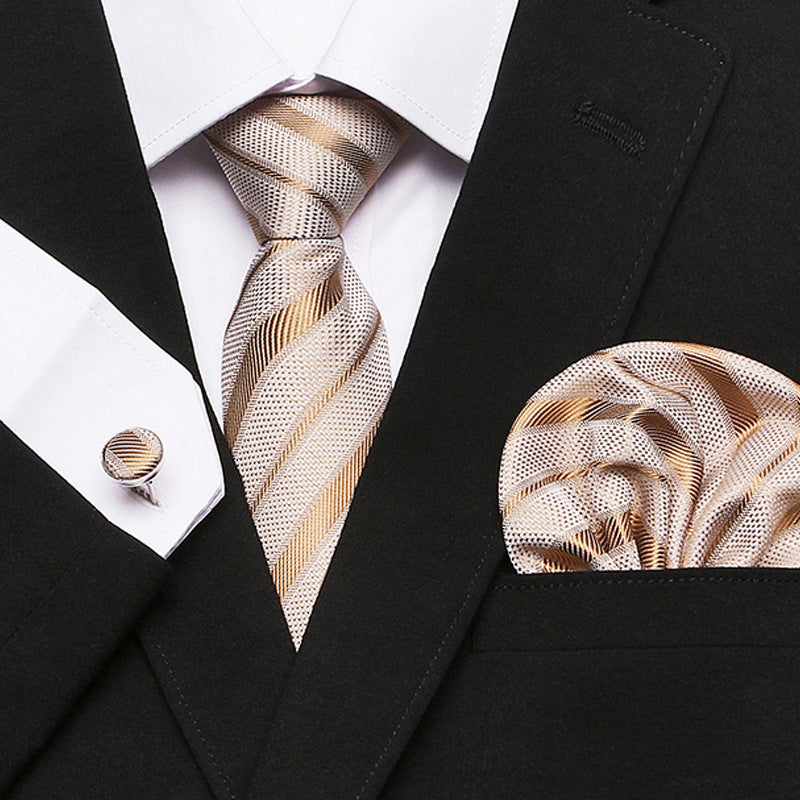 Men's Tie Three-Piece Suit Of New Cashew Flower Series Tie