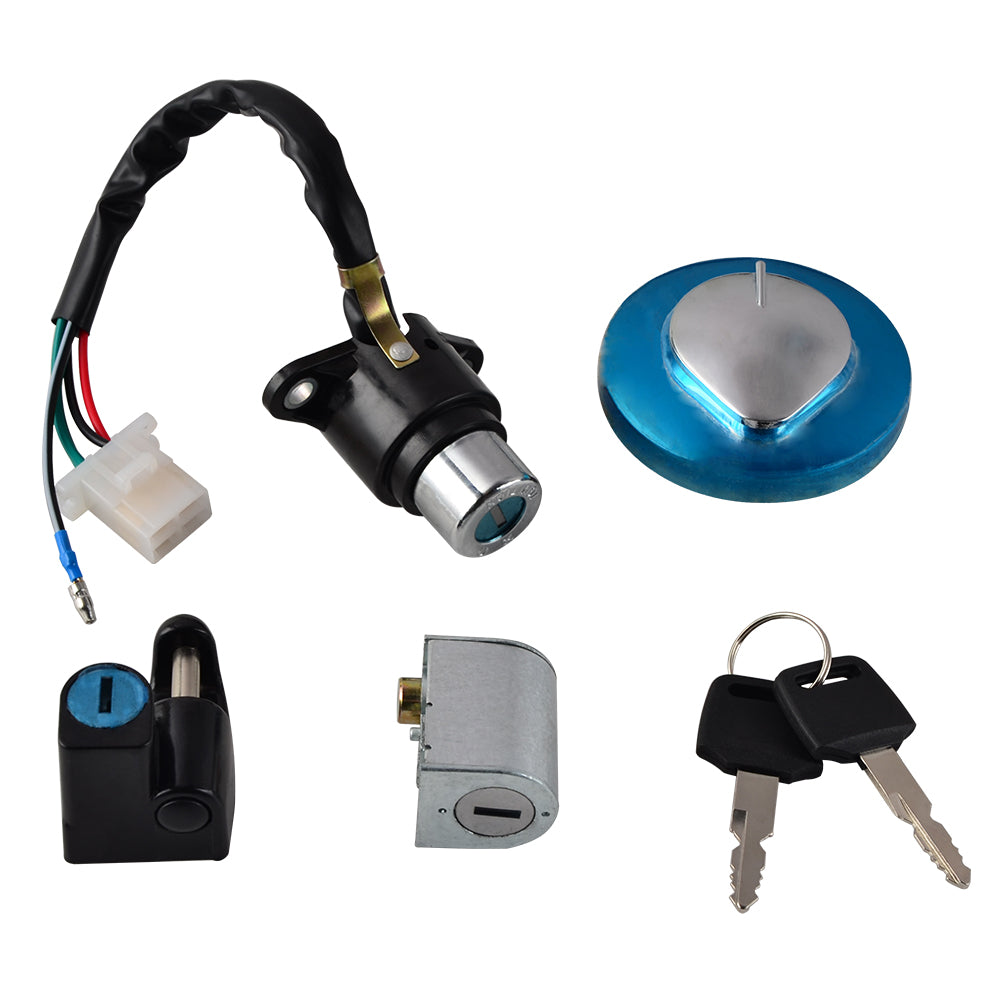 Ignition Switch Lock Fuel Tank Cap Key Kit
