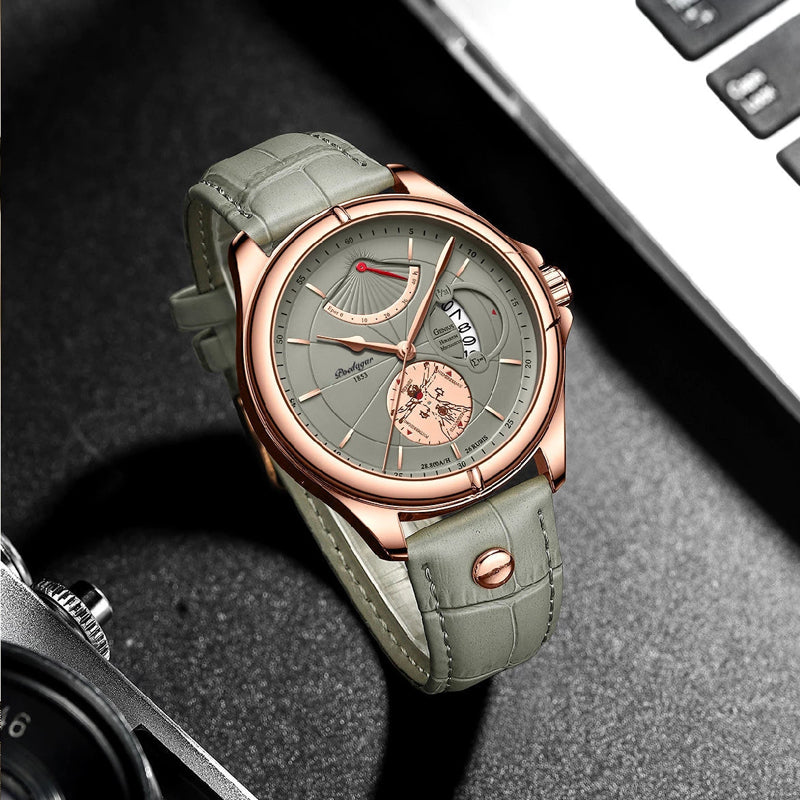 Waterproof Men's Calendar Thin Quartz Watch