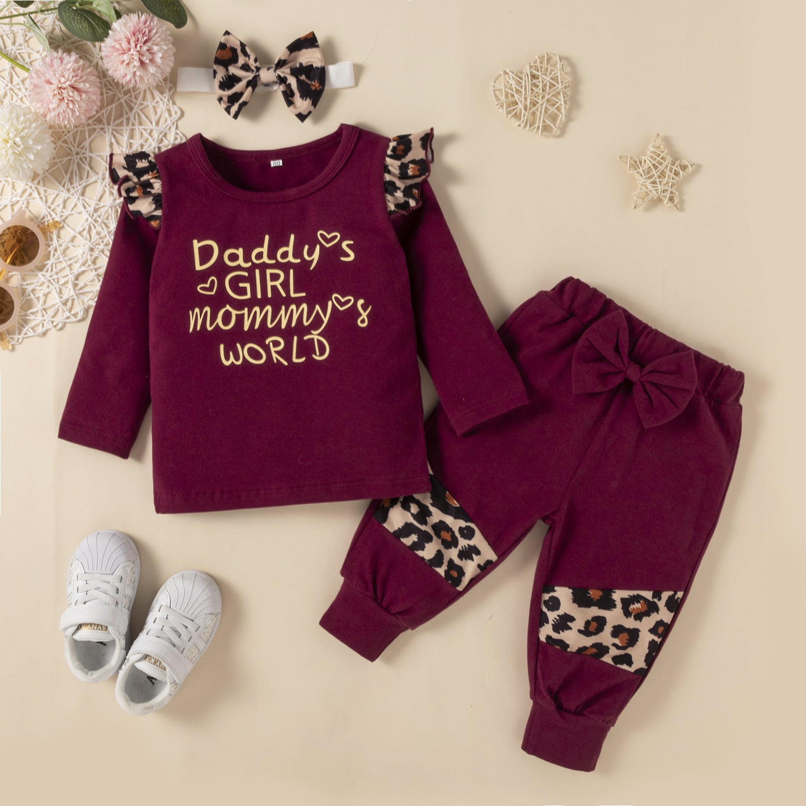 Girls Three-piece Autumn Letter Printing