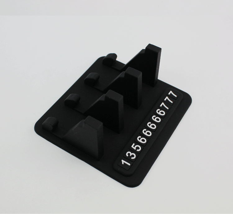 Silicone Dual-use Temporary Parking Number Plate Anti-skid Pad Bracket