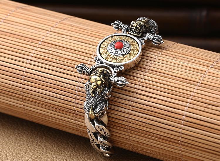 Vajra Pixiu Turning Retro Bracelet Male