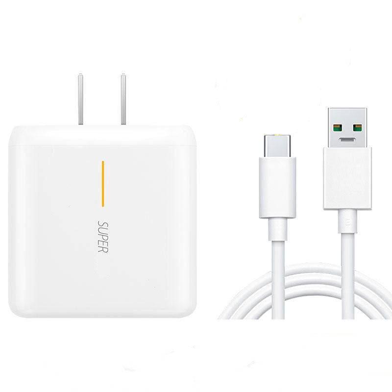 Suitable For OPPOReno Ace2 Charger Real Me X57pro Reno4pro Charging Head 65W Data Cable