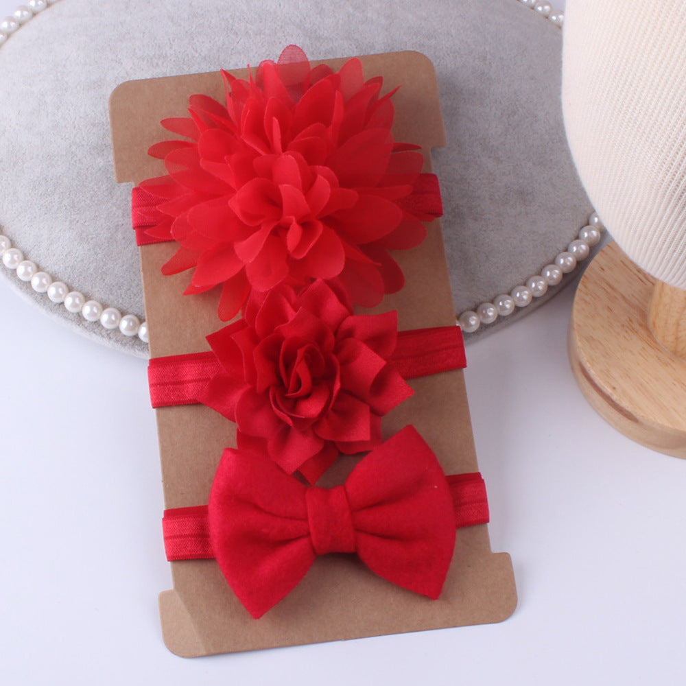 Three-piece Floral Simple Baby Stretch Hairband