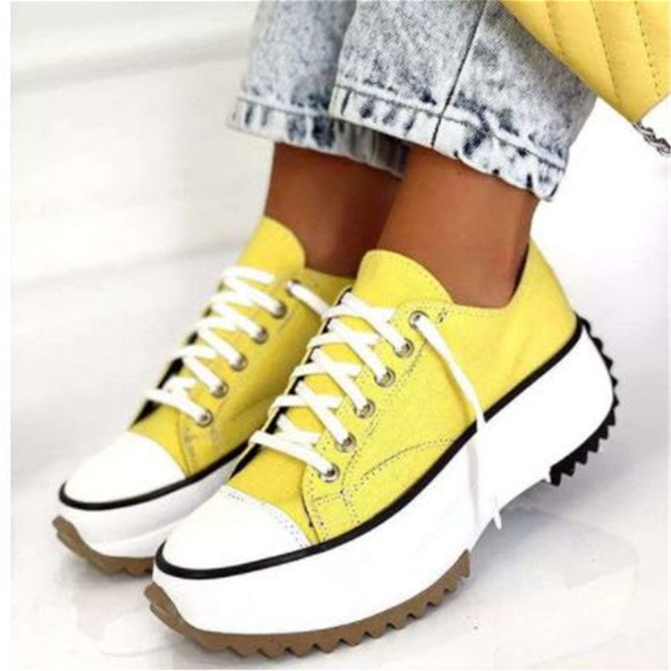 Fashion Women's Low-top Platform Canvas Shoes