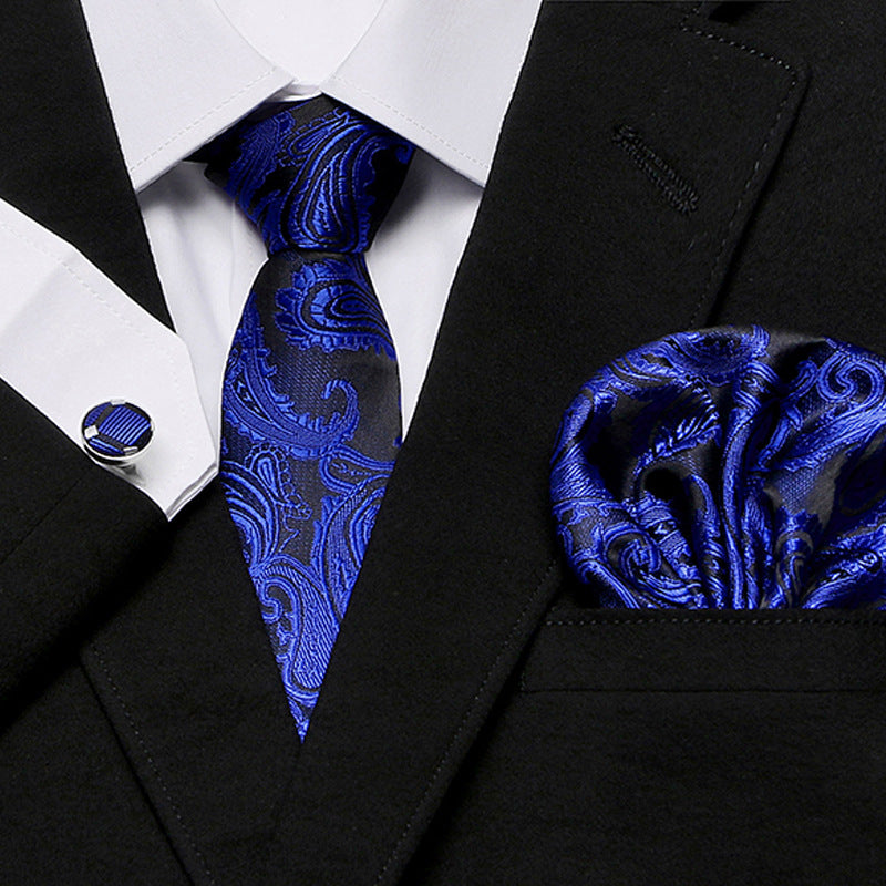 Men's Tie Three-Piece Suit Of New Cashew Flower Series Tie