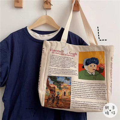 South Korea ins lazy wind single shoulder sail bag Japanese retro art girl cloth bag large capacity student class bag