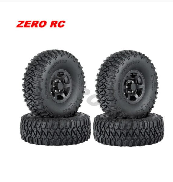 4PCS 1.55 Beadlock Plastic Wheel Rim Tires For RC Crawler Car Axial AX90069 D90 TF2 Tamiya CC01 LC70 MST JIMNY