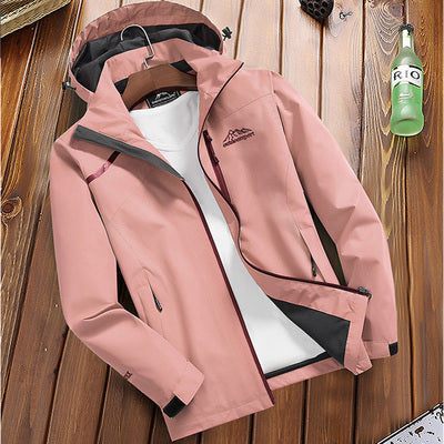 Spring and autumn thin jacket men's tide brand windproof and waterproof outdoor sports riding jacket plus velvet thickened mountaineering winter